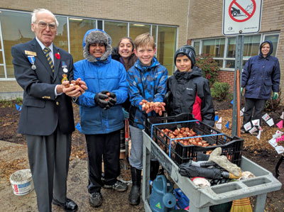 creek joshua next tulips school public 150th canada birthday year 1000 planted commemorate ps helped tulip bulbs recently parents staff
