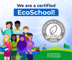 Picture that says we are a certified Eco School!