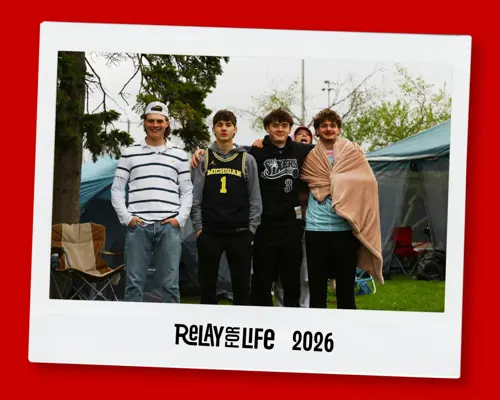 Four student participants enjoying themselves at the Relay for Life