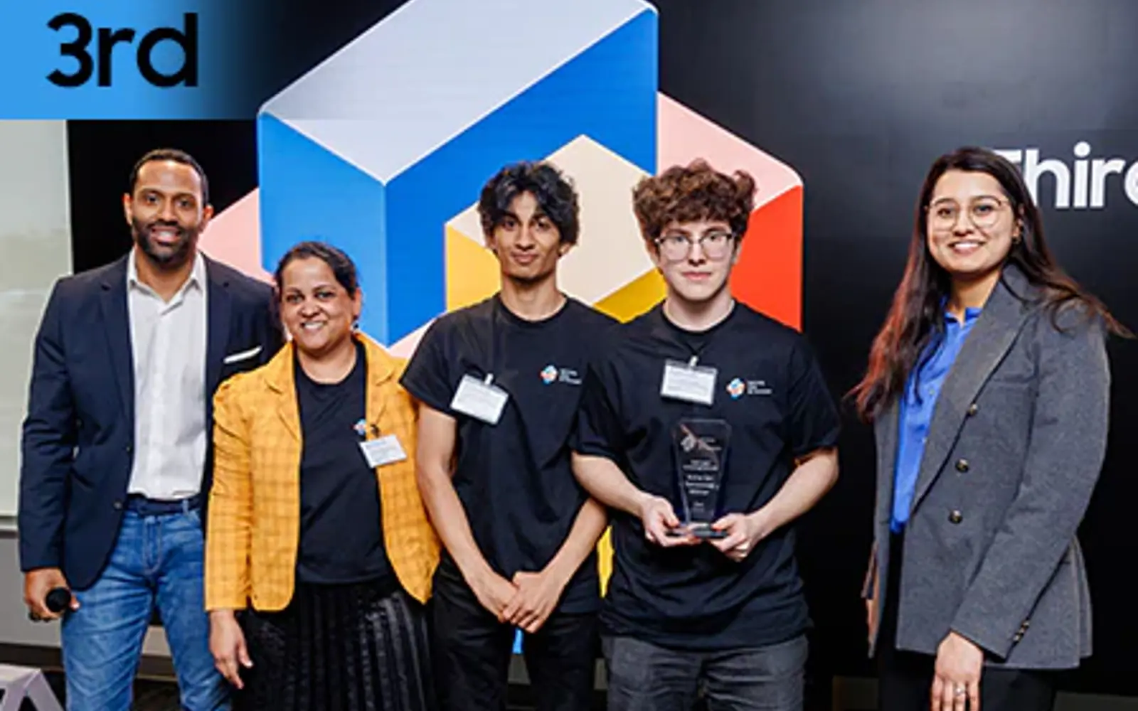 Elsie MacGill Secondary School I-STEM students, third place national winners at the 2025 Samsung Solve for Tomorrow competition