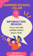 Summer School Co-op Info Poster