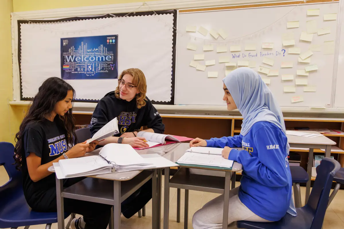 International Baccalaureate Program students at Burlington Central School