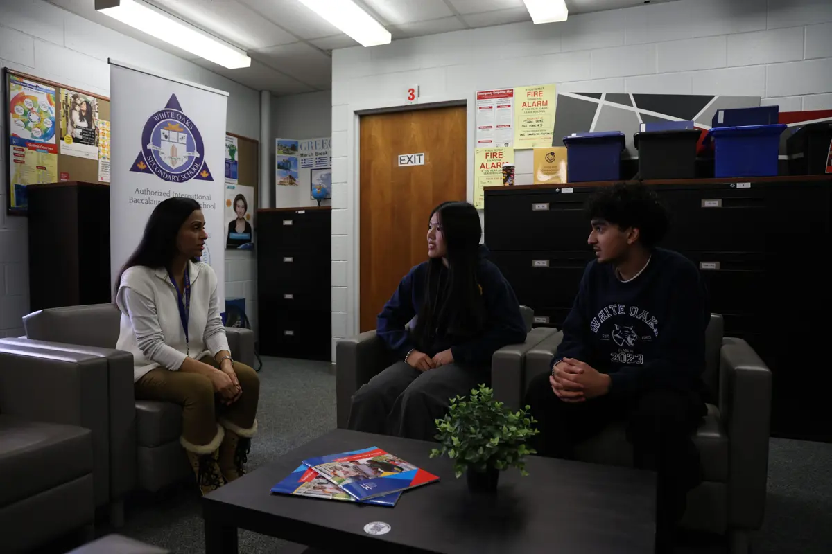 International Baccalaureate Program students at White Oaks Secondary School