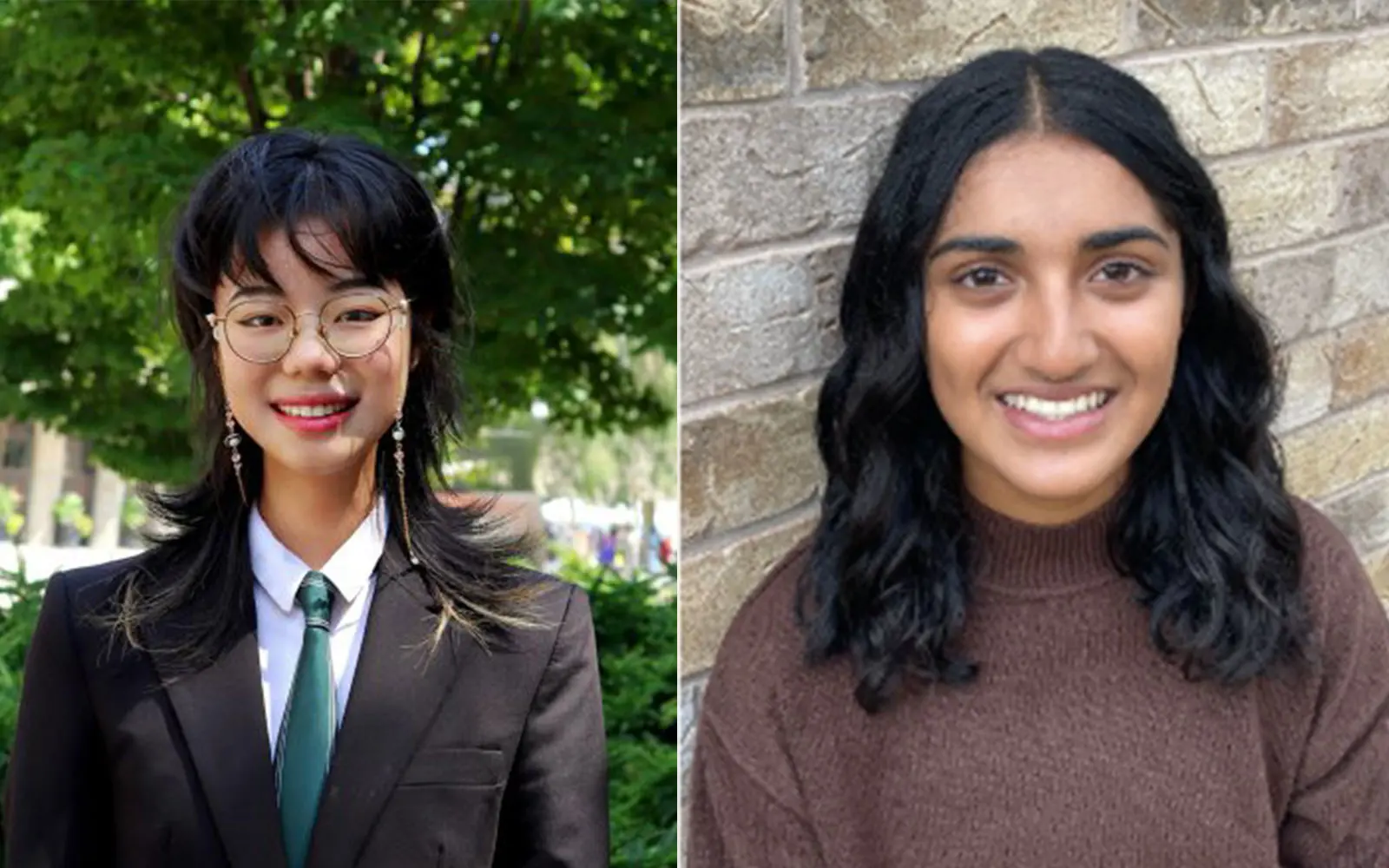 Diya Kalia (Garth Webb Secondary School) and Heidi Huang (Iroquois Ridge High School), 2025 Schulich Leader Scholarship recipients