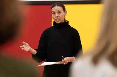 person giving a presentation to an audience