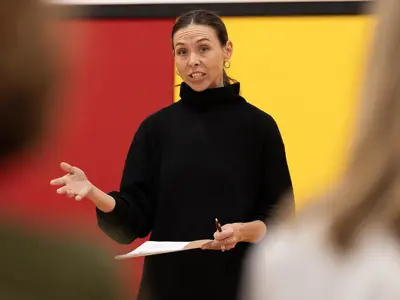 person giving a presentation to an audience