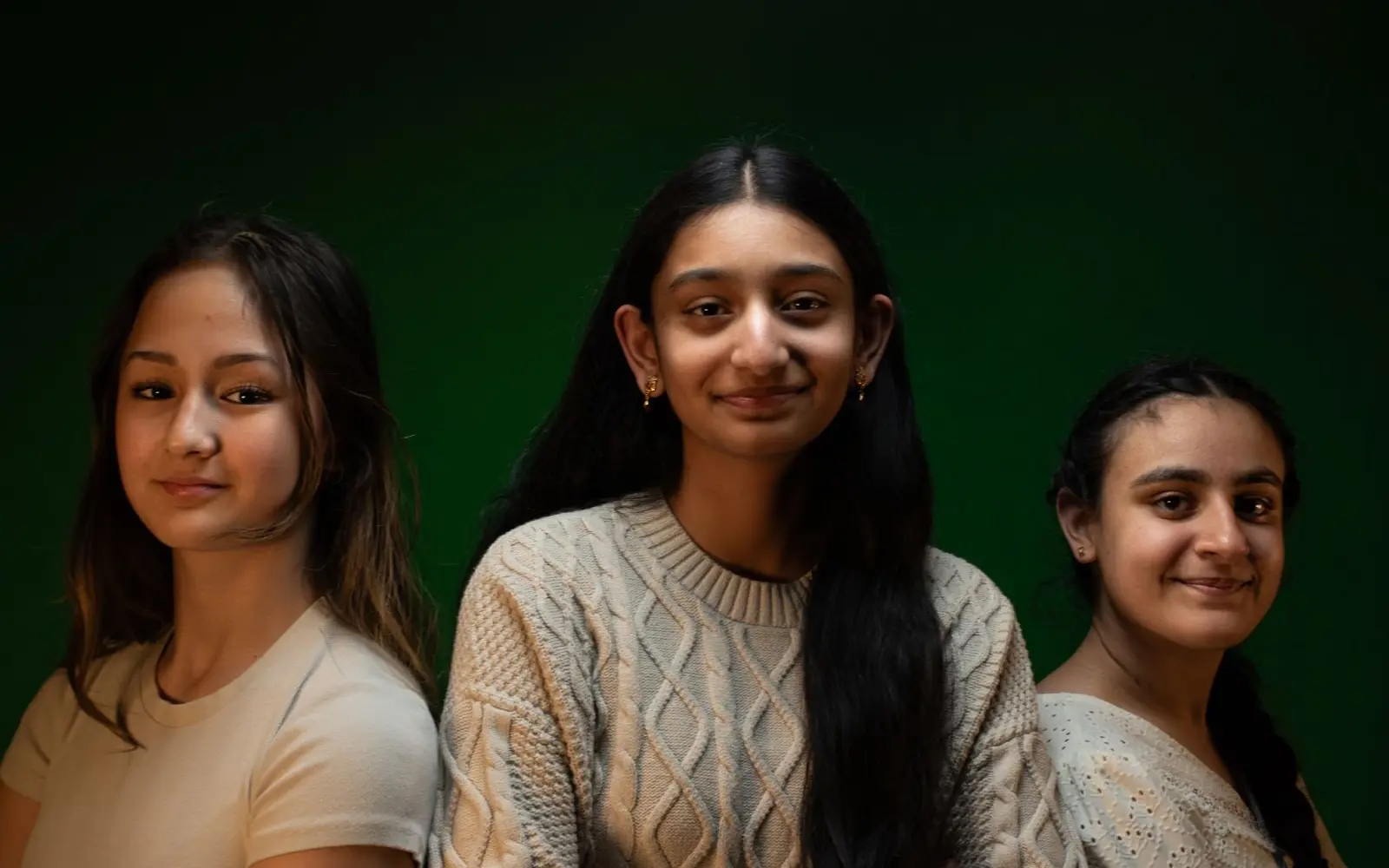 Emmy Nah, Amrutha Kosuri and Veera Kalsi, Grade 10 T.A. Blakelock High School students, regional finalists in the Samsung Solve for Tomorrow competition