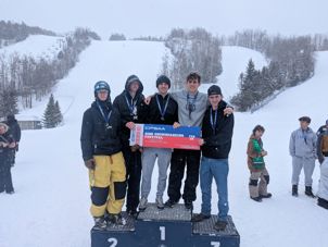 Boys Snowboarding
