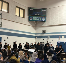 Student band at Spring Concert in the gymnasium