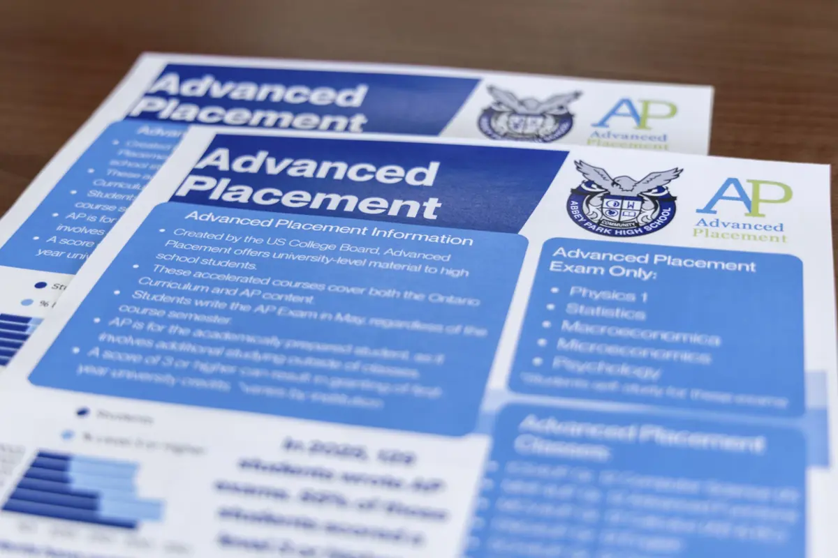 Advanced Placement students at Abbey Park High School