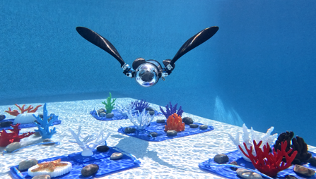 Bionic turtle underwater testing