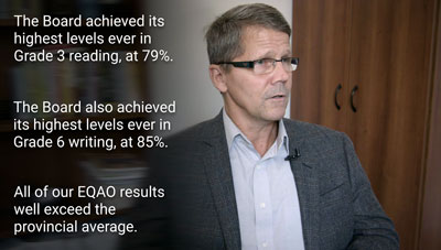 The Board is pleased with EQAO results and eager to improve
